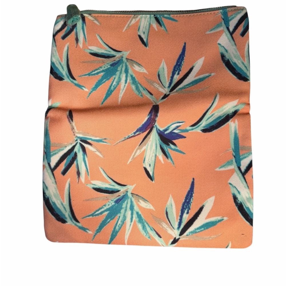 Rachal Pally Tropical Print Reversible Clutch - Coral and Mint - Picture 3 of 8